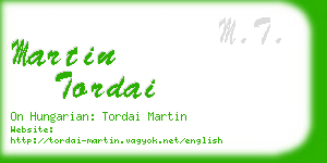 martin tordai business card